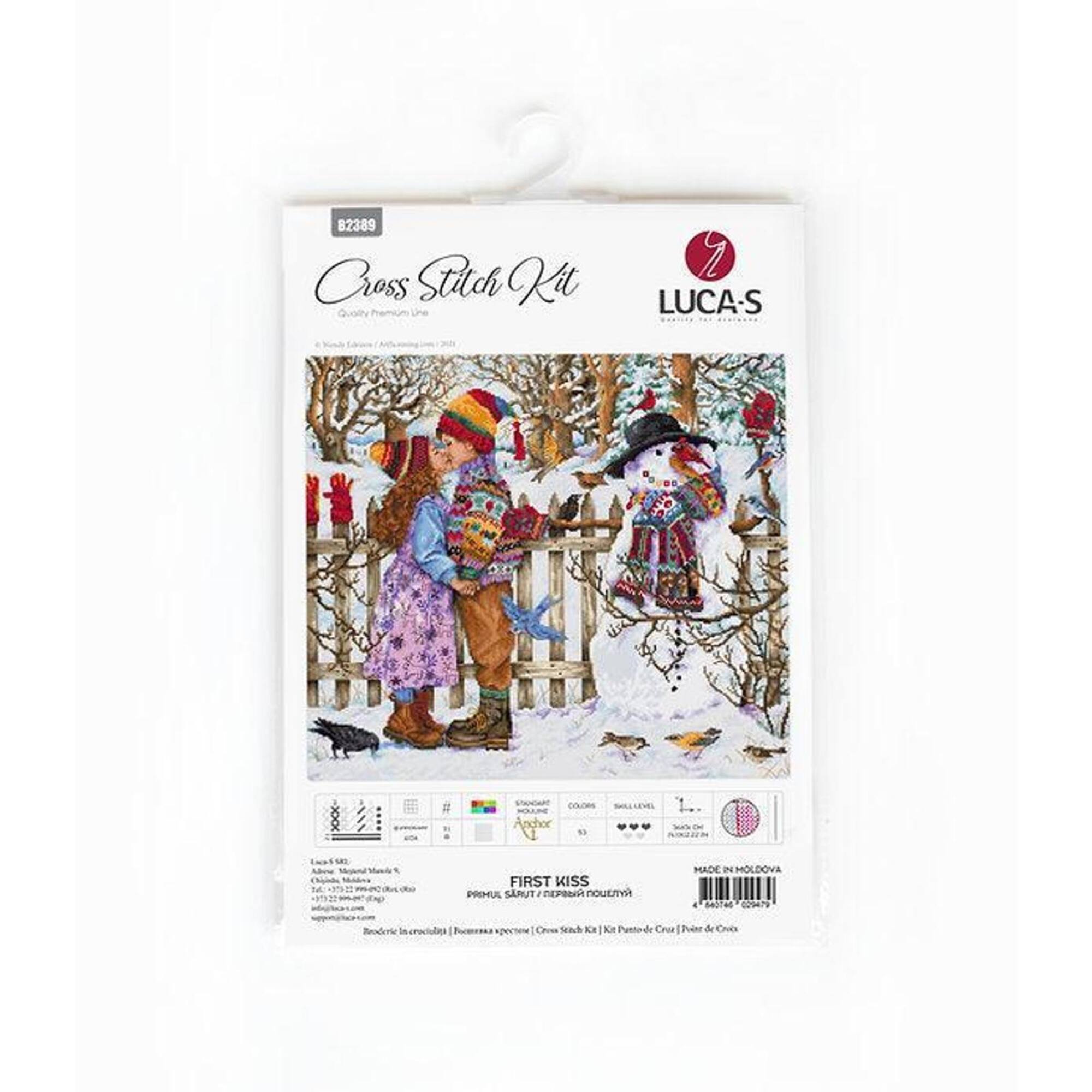 Luca-s First Kiss Counted Cross Stitch Kit